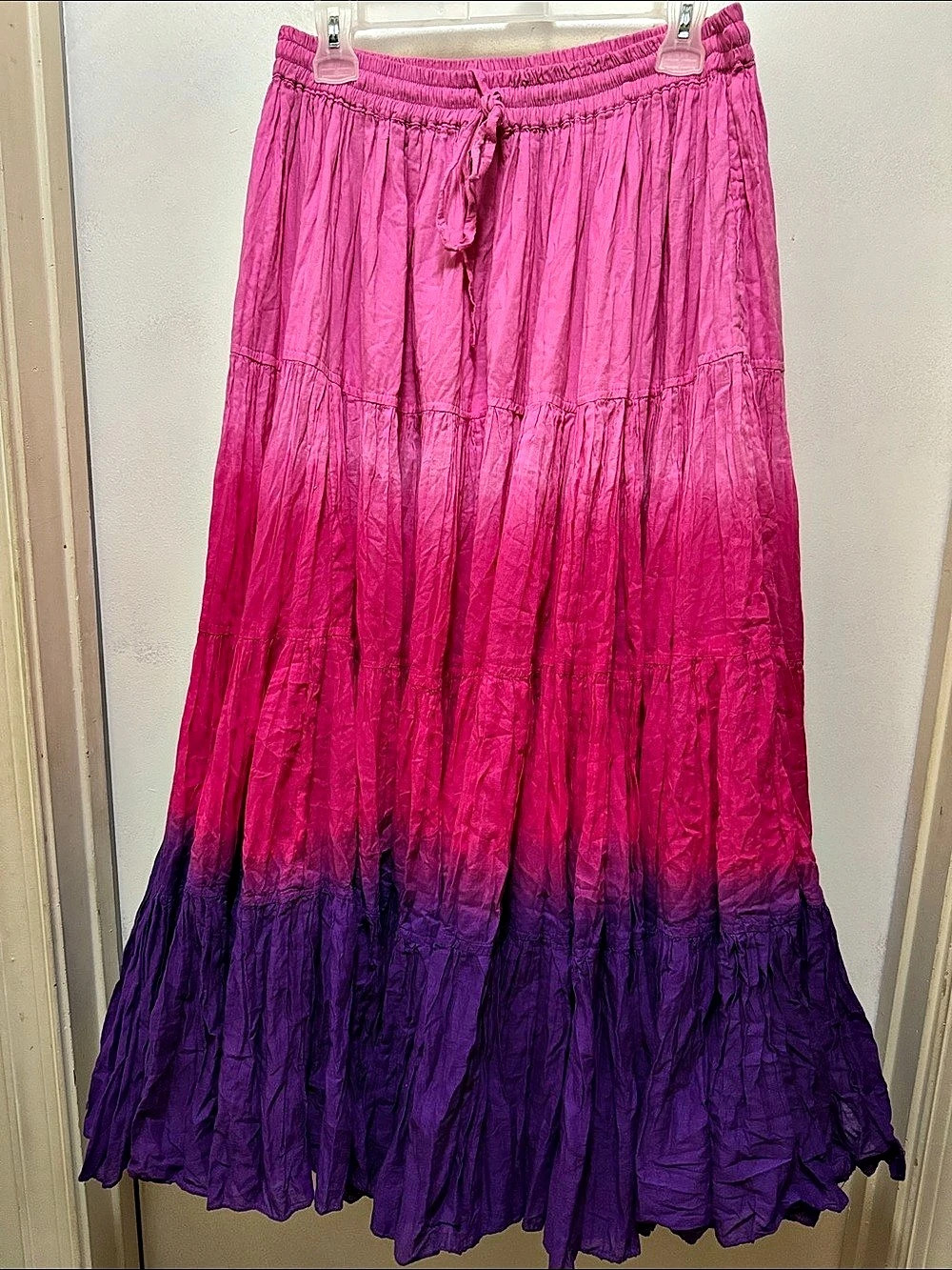 Wevez 100% cotton Pink & Purple Ombre Maxi Skirt 25 yard Tribal Fusion Bellydanc